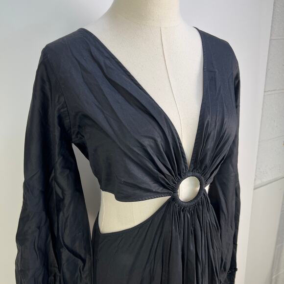 Anthropologie Karolina Black Embroidered Cut Out Dress by Geisha Designs - Picture 4 of 12